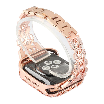 Copper Eye Metal Watch Band For Apple Watch Series 9&8&7 41mm / SE 3&SE 2&6&SE&5&4 40mm / 3&2&1 38mm(Gold) by buy2fix