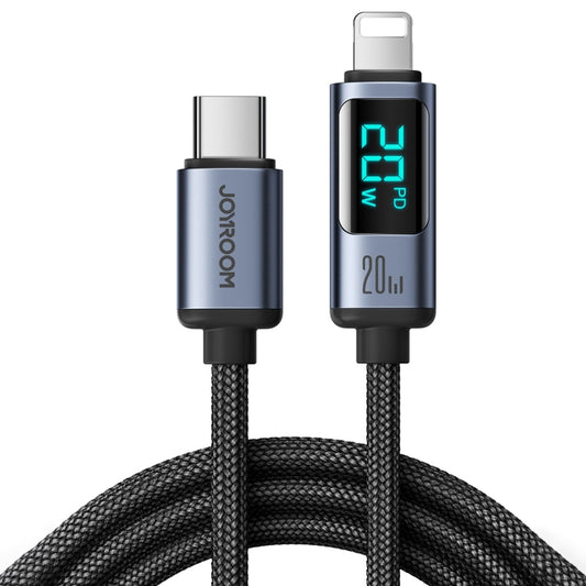 JOYROOM S-CL020A16 20W USB-C / Type-C to 8 Pin Digital Display Fast Charging Data Cable, Length:1.2m(Black) - 2 in 1 Cable by JOYROOM | Online Shopping UK | buy2fix