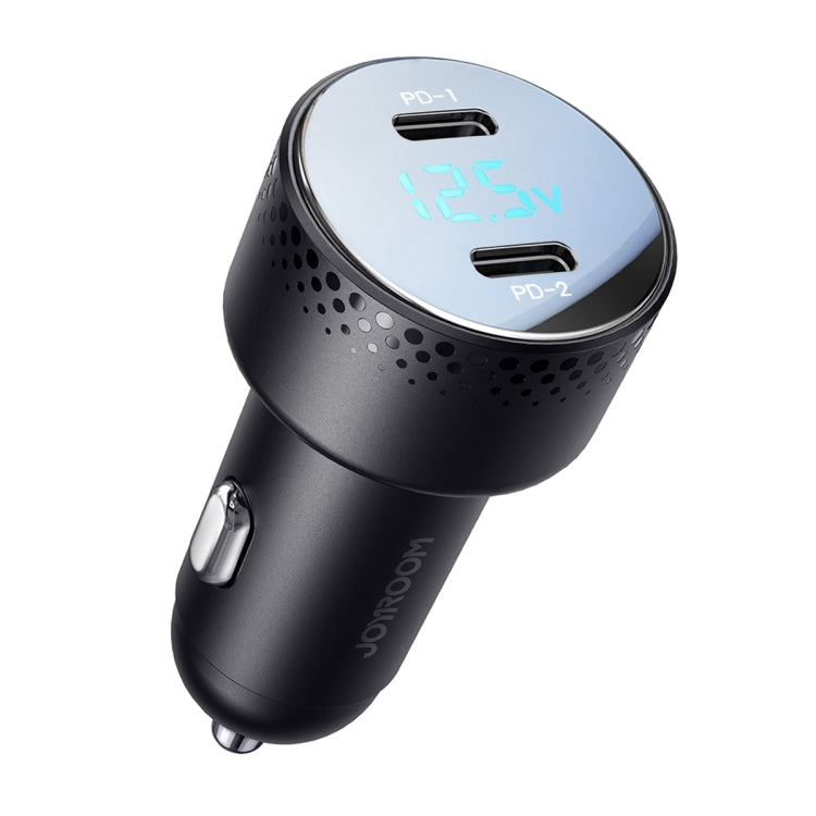 JOYROOM JR-CCD02 70W Dual PD Ports Digital Display Car Charger(Black) - In Car by JOYROOM | Online Shopping UK | buy2fix