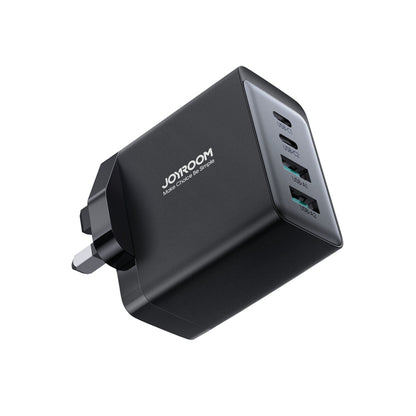 JOYROOM TCG02 Gallium Nitride 67W Dual USB+Dual USB-C/Type-C Multi-Port Charger Set, Specification:UK Plug(Black) -  by JOYROOM | Online Shopping UK | buy2fix