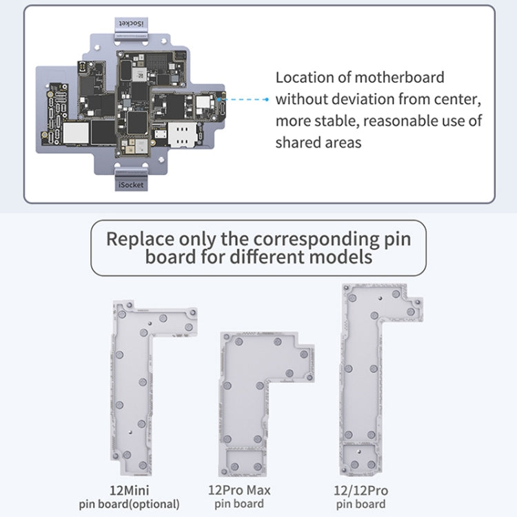 Qianli iSocket Motherboard Layered Test Fixture For iPhone 12 Series - Repair & Spare Parts by QIANLI | Online Shopping UK | buy2fix