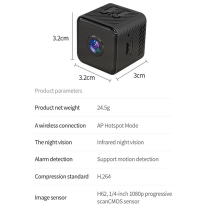 X2 Smart HD Mini WiFi Camera Support Night Vision & Motion Detection & TF Card by buy2fix