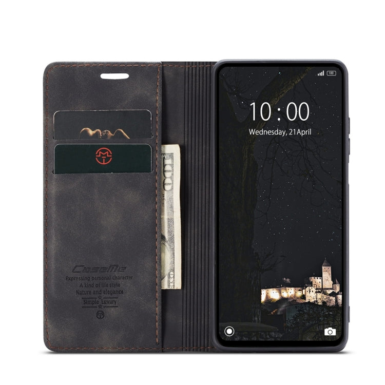 For Xiaomi Redmi Note 12 4G Global CaseMe 013 Multifunctional Horizontal Flip Leather Phone Case(Black) - Note 12 Cases by CaseMe | Online Shopping UK | buy2fix