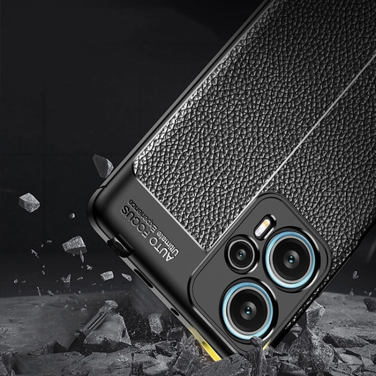 For Xiaomi Redmi Note 12 Turbo Litchi Texture Shockproof TPU Phone Case(Black) - Xiaomi Cases by buy2fix | Online Shopping UK | buy2fix