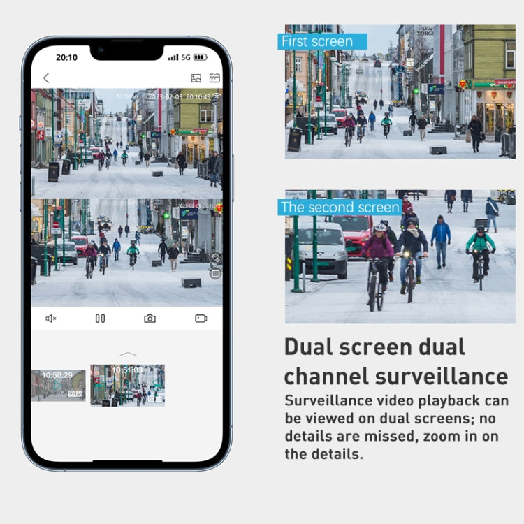 QX81 Humanoid Recognition AI Alarm WIFI Spherical Dual 2MP IP Camera, Plug:AU Plug by buy2fix