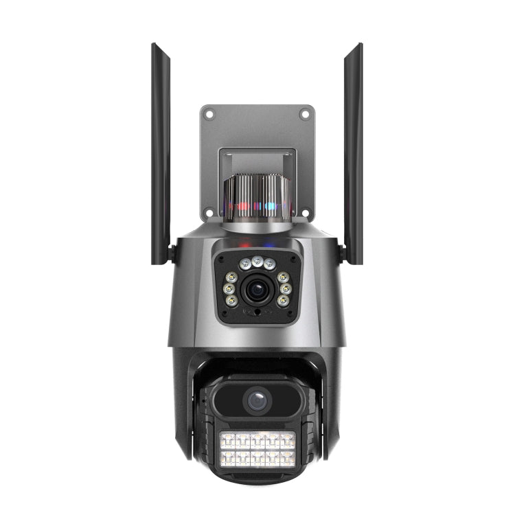 QX81 Humanoid Recognition AI Alarm WIFI Spherical Dual 2MP IP Camera, Plug:US Plug by buy2fix