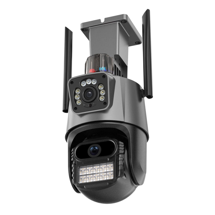 QX81 Humanoid Recognition AI Alarm WIFI Spherical Dual 2MP IP Camera, Plug:EU Plug by buy2fix