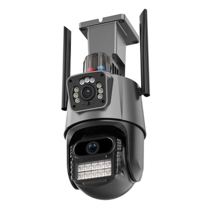 QX81 Humanoid Recognition AI Alarm WIFI Spherical Dual 2MP IP Camera, Plug:EU Plug by buy2fix