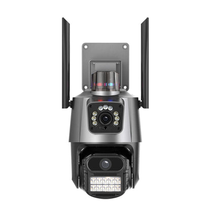 QX81 Humanoid Recognition AI Alarm WIFI Spherical Dual 2MP IP Camera, Plug:EU Plug by buy2fix