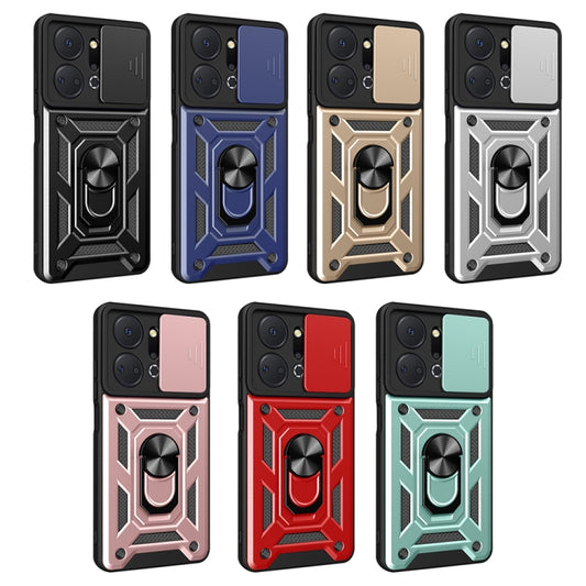 For Honor X7a 5G Sliding Camera Cover Design TPU+PC Phone Case(Silver) by buy2fix