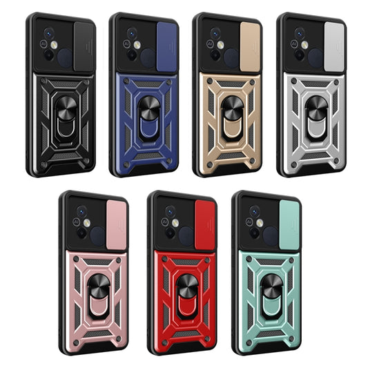 For Xiaomi Redmi 12C 4G / 11A Sliding Camera Cover Design TPU+PC Phone Case(Green) by buy2fix