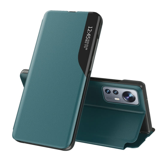 For Xiaomi Redmi Note 12 Pro+ 5G Attraction Flip Holder Leather Phone Case(Green)