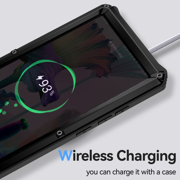 For Samsung Galaxy S23 Ultra 5G R-JUST RJ-56 3rd Gen Life Waterproof Dustproof Shockproof Phone Case(Black) by R-JUST