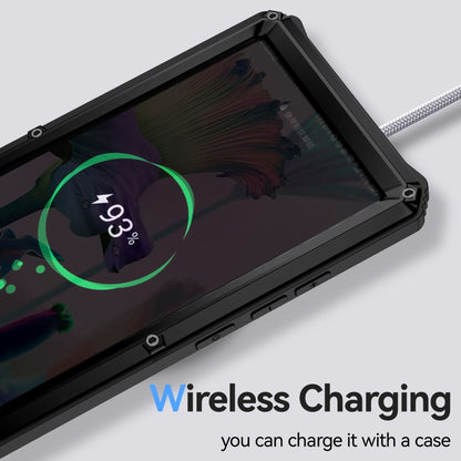 For Samsung Galaxy S23 Ultra 5G R-JUST RJ-56 3rd Gen Life Waterproof Dustproof Shockproof Phone Case(Black) by R-JUST