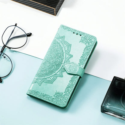 For Sony Xperia 10 IV Mandala Flower Embossed Leather Phone Case(Green) - Sony Cases by buy2fix | Online Shopping UK | buy2fix