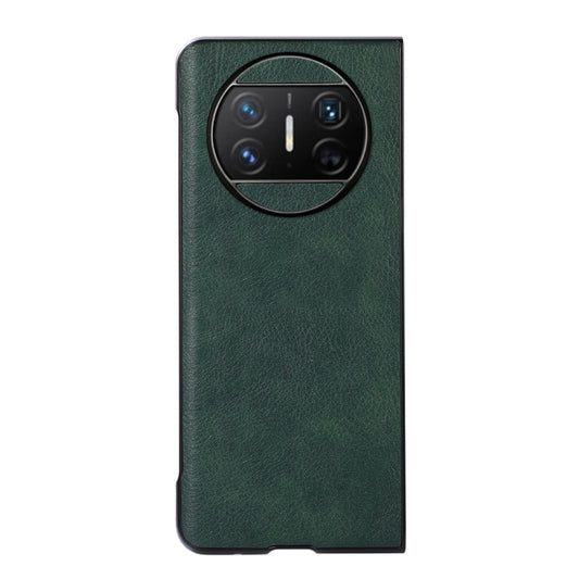 For Huawei Mate X3 Two-color Litchi Texture PU Phone Case(Green) by buy2fix