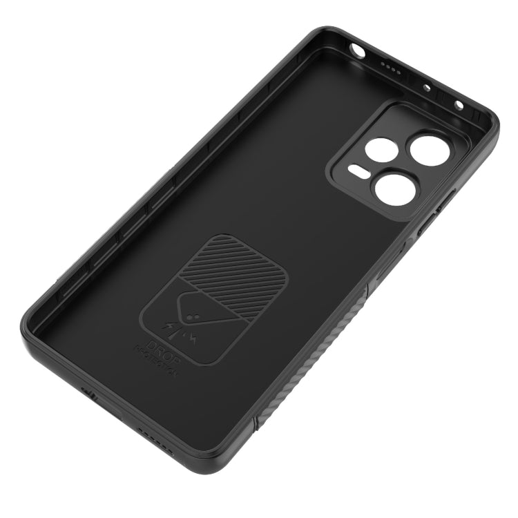 For Xiaomi Redmi Note 12 Pro+ Global Wavy Texture TPU Phone Case with Lens Film(Grey) - Note 12 Pro+ Cases by buy2fix | Online Shopping UK | buy2fix