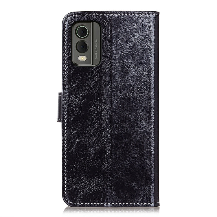 For Nokia C32 4G Retro Crazy Horse Texture Leather Phone Case(Black) - Nokia Cases by buy2fix | Online Shopping UK | buy2fix