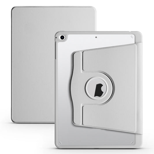 For iPad Air / Air 2 / 9.7 2018 / 2017 Acrylic 360 Degree Rotation Holder Tablet Leather Case(Grey) by buy2fix