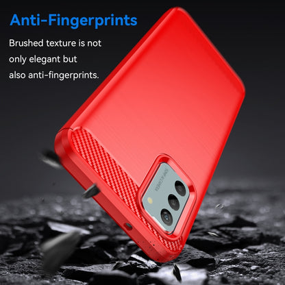 For Nokia G22 Brushed Texture Carbon Fiber TPU Phone Case(Red) - Nokia Cases by buy2fix | Online Shopping UK | buy2fix