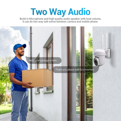 ESCAM PVR007 3MP Smart HD WiFi Camera Support Full Color Night Vision / Motion Detection / Sound Alarm / TF Card(EU Plug) by ESCAM