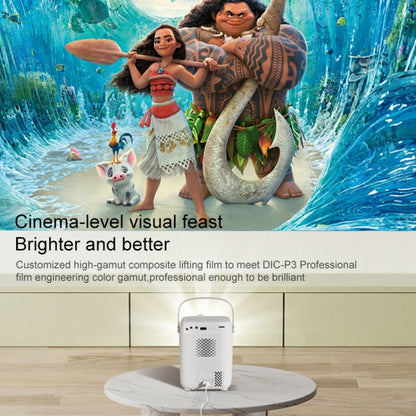 A007 Portable 1280 x 720 HD 113 ANSI Smart LED Projector, Plug:UK Plug(White) - Consumer Electronics by buy2fix | Online Shopping UK | buy2fix