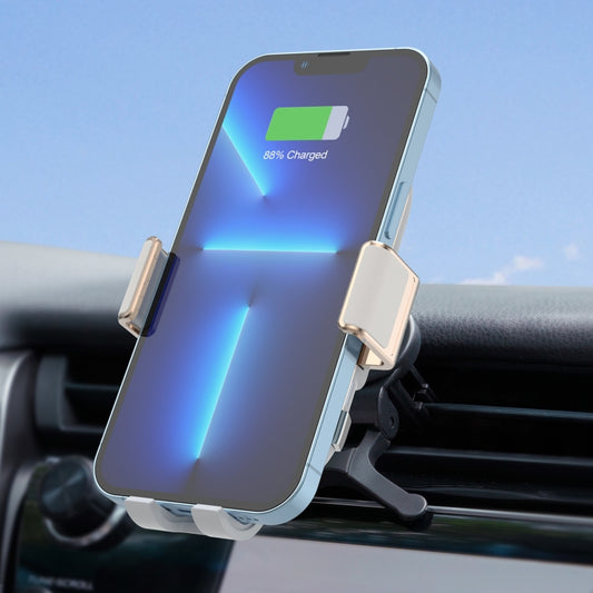 For Samsung Galaxy Z Flip4 / 3 C38 Fan Cooling Dual Coil Car Phone Holder Wireless Charger - In Car by buy2fix | Online Shopping UK | buy2fix