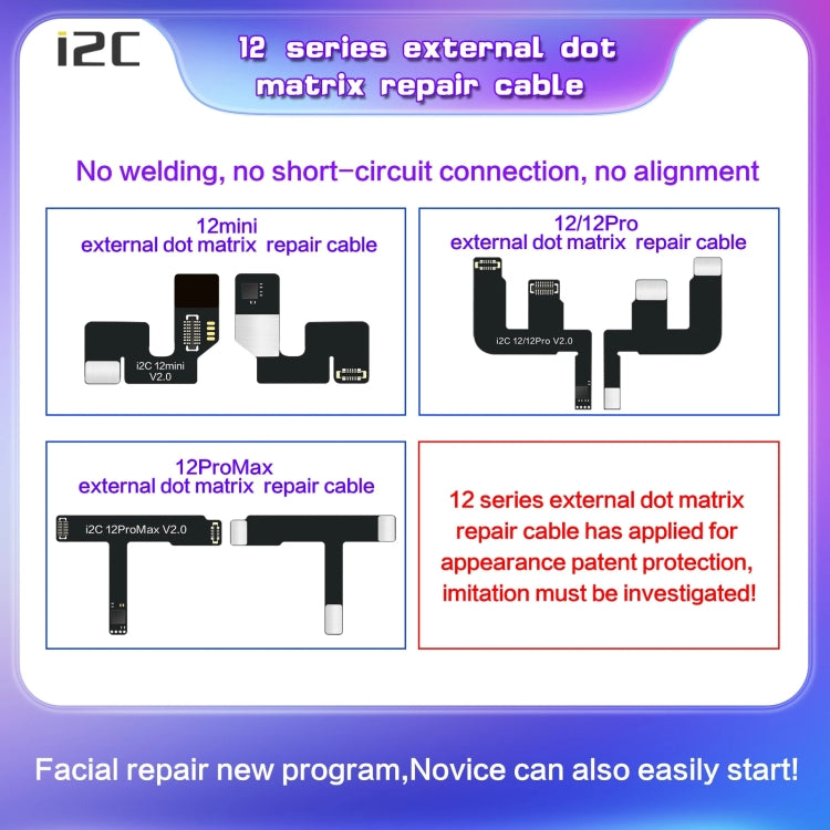 For iPhone 12 mini i2C MC12 SK-BOX Dot-matrix Flex Cable V2.0 - Repair & Spare Parts by buy2fix | Online Shopping UK | buy2fix