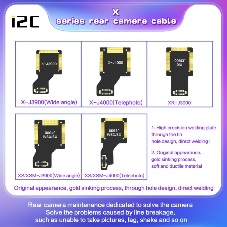 For iPhone XS / XS Max J4000 i2C Back Facing Telephoto Camera Cable - Repair & Spare Parts by buy2fix | Online Shopping UK | buy2fix