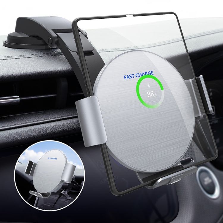 For Samsung Galaxy Z Flip4 / 3 S9 Dual Coil Car Phone Holder Wireless Charger - In Car by buy2fix | Online Shopping UK | buy2fix