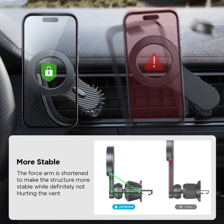 JOYROOM JR-ZS355 Magnetic Car Air Vent Phone Mount(Black) - In Car by JOYROOM | Online Shopping UK | buy2fix