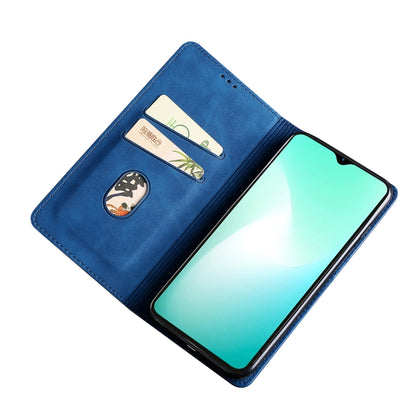 For Infinix Smart 7 Skin Feel Magnetic Horizontal Flip Leather Phone Case(Blue) by buy2fix