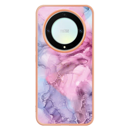 For Honor X9a / Magic5 Lite Electroplating Marble Dual-side IMD Phone Case(Pink 013) by buy2fix