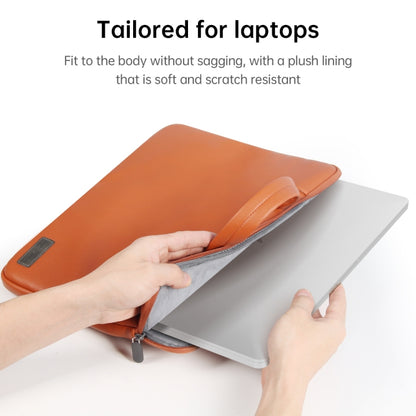 Waterproof PU Laptop Bag Inner Bag with Power Pack, Size:13 / 14 inch(Brown) by buy2fix