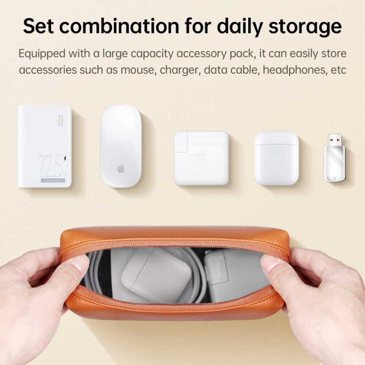 Waterproof PU Laptop Bag Inner Bag with Power Pack, Size:13 / 14 inch(Brown) by buy2fix