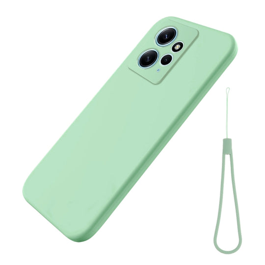 Pour Xiaomi Redmi Note 12 4G Global Pure Color Liquid Silicone Étui de téléphone antichoc (Vert)