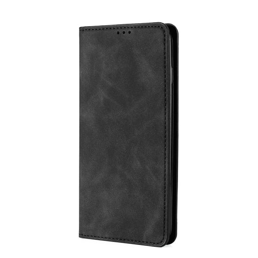 For Honor Magic5 Pro Skin Feel Magnetic Horizontal Flip Leather Phone Case(Black) by buy2fix