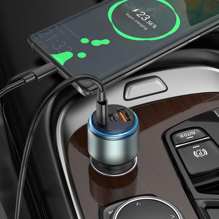 hoco NZ9 Galloper 95W Dual USB-C / Type-C + USB 3-port Car Charger(Black) -  by hoco | Online Shopping UK | buy2fix