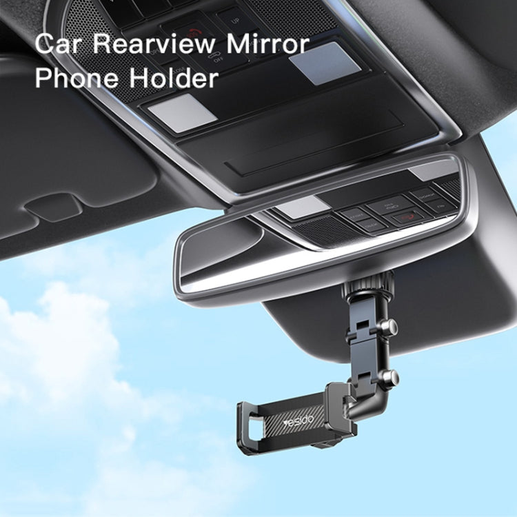 Yesido C192 Car Rearview Mirror Using Phone Holder(Black) -  by Yesido | Online Shopping UK | buy2fix