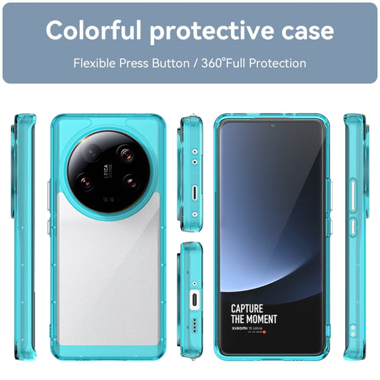 For Xiaomi 13 Ultra Colorful Series Acrylic + TPU Phone Case(Transparent Blue) by buy2fix