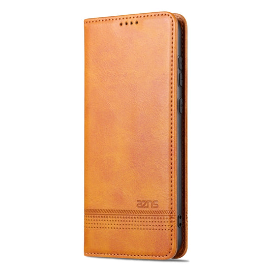 For Huawei P60 / P60 Pro AZNS Magnetic Calf Texture Flip Leather Phone Case(Light Brown) by AZNS