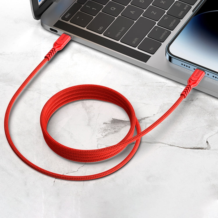 hoco X59 Victory PD 20W USB-C / Type-C to 8 Pin Charging Data Dable, Length:1m(Red) - 2 in 1 Cable by hoco | Online Shopping UK | buy2fix