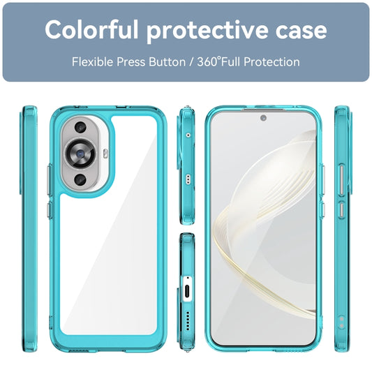 For Huawei Nova 11 Colorful Series Acrylic + TPU Phone Case(Transparent Blue) by buy2fix