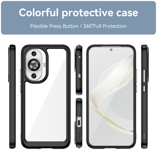 For Huawei Nova 11 Colorful Series Acrylic + TPU Phone Case(Black) by buy2fix