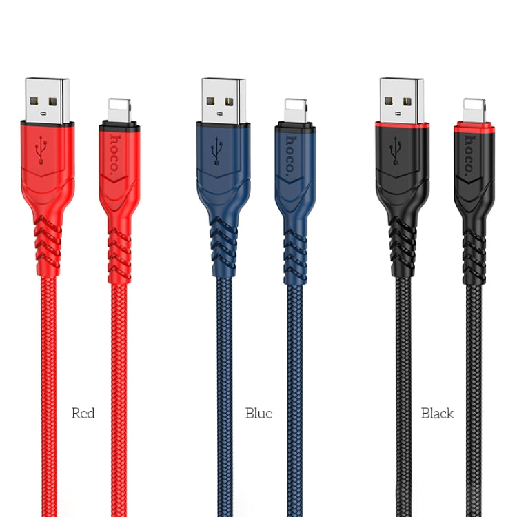 hoco X59 Victory 2.4A USB to 8 Pin Charging Data Dable, Length:2m(Blue) - Normal Style Cable by hoco | Online Shopping UK | buy2fix