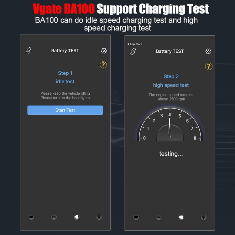 Vgate BA100 Car 12V Bluetooth 4.0 Battery Assistant Analyzer Tester -  by Vgate | Online Shopping UK | buy2fix