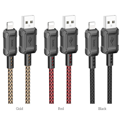 hoco X94 Leader 2.4A USB to 8 Pin Charging Data Dable, Length:1m(Red) - Normal Style Cable by hoco | Online Shopping UK | buy2fix