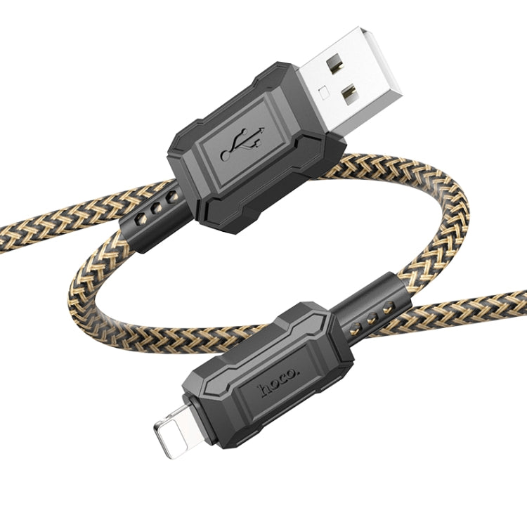 hoco X94 Leader 2.4A USB to 8 Pin Charging Data Dable, Length:1m(Gold) - Normal Style Cable by hoco | Online Shopping UK | buy2fix