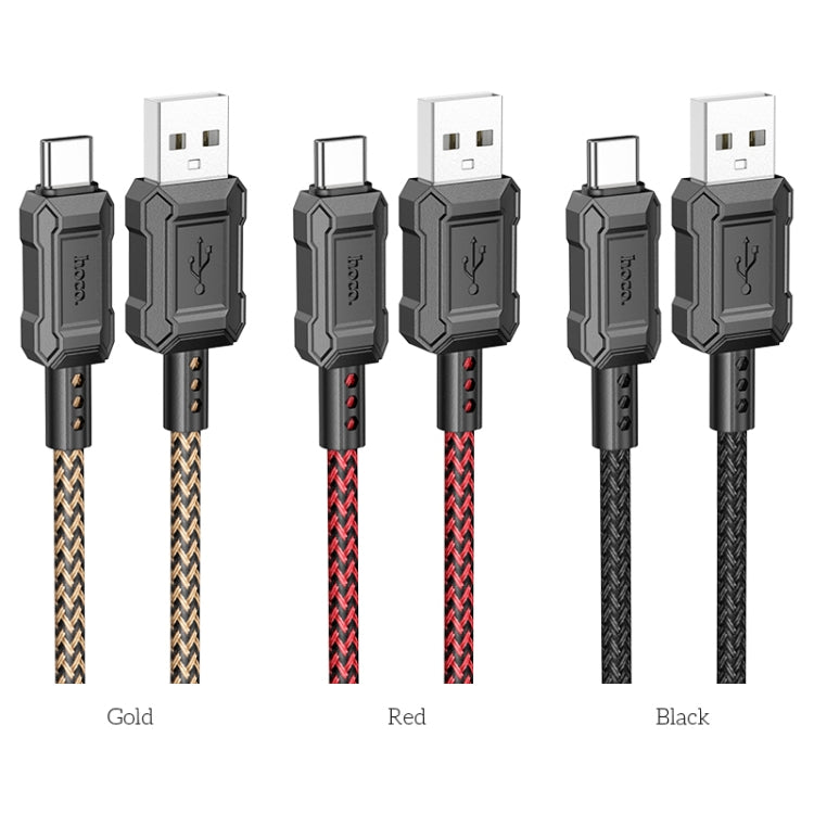 hoco X94 Leader 3A USB to USB-C / Type-C Charging Data Dable, Length:1m(Black) -  by hoco | Online Shopping UK | buy2fix