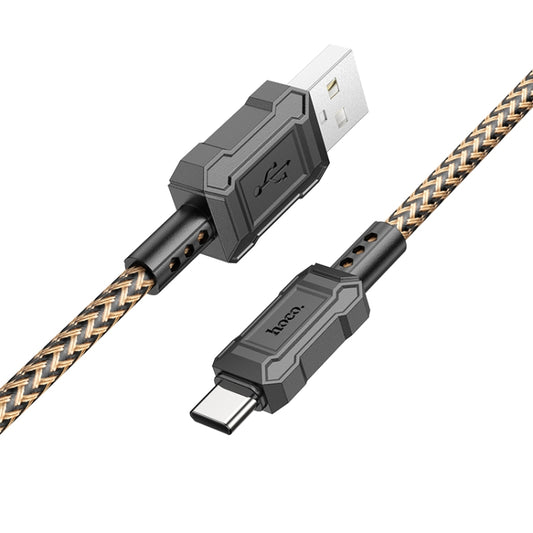 hoco X94 Leader 3A USB to USB-C / Type-C Charging Data Dable, Length:1m(Gold) -  by hoco | Online Shopping UK | buy2fix